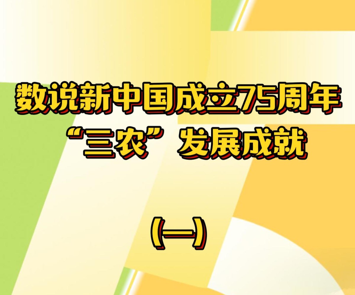 数说新中国成立75周年 “三农”发展成就（一）