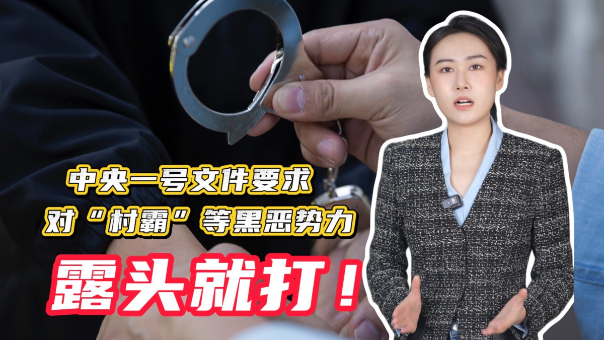 中央一号文件要求 对“村霸”等黑恶势力露头就打！
