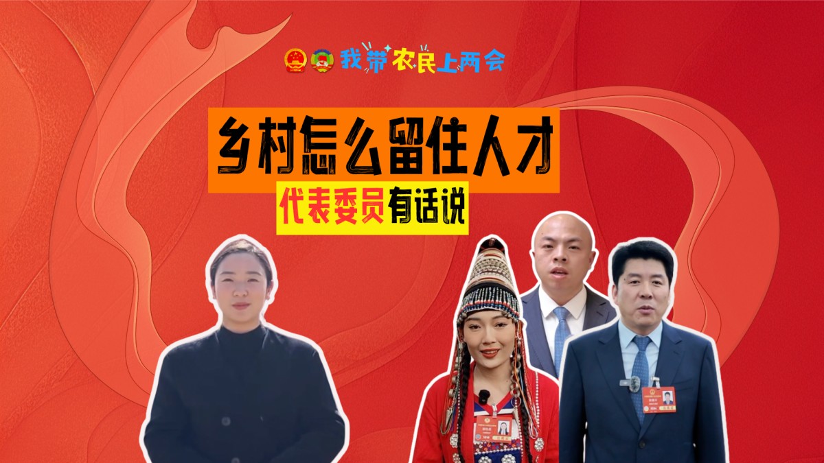 乡村如何更好地留住人才？听听代表委员们怎么说