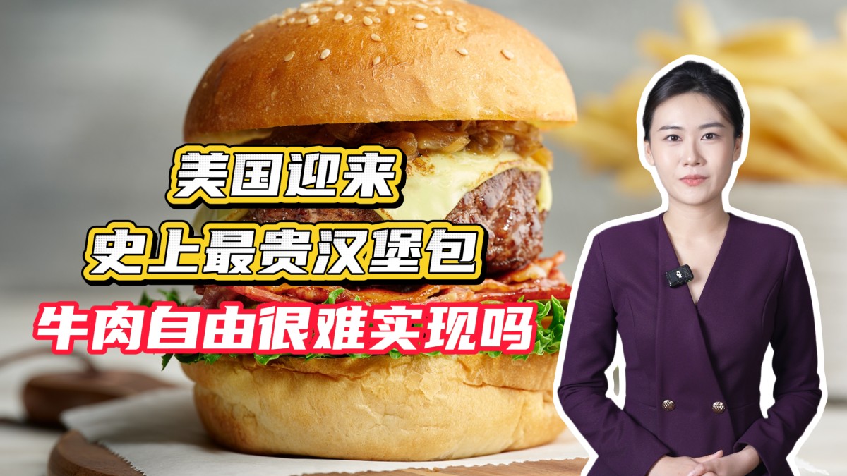 美国迎来史上最贵汉堡包，牛肉自由很难实现吗？→点击播放视频