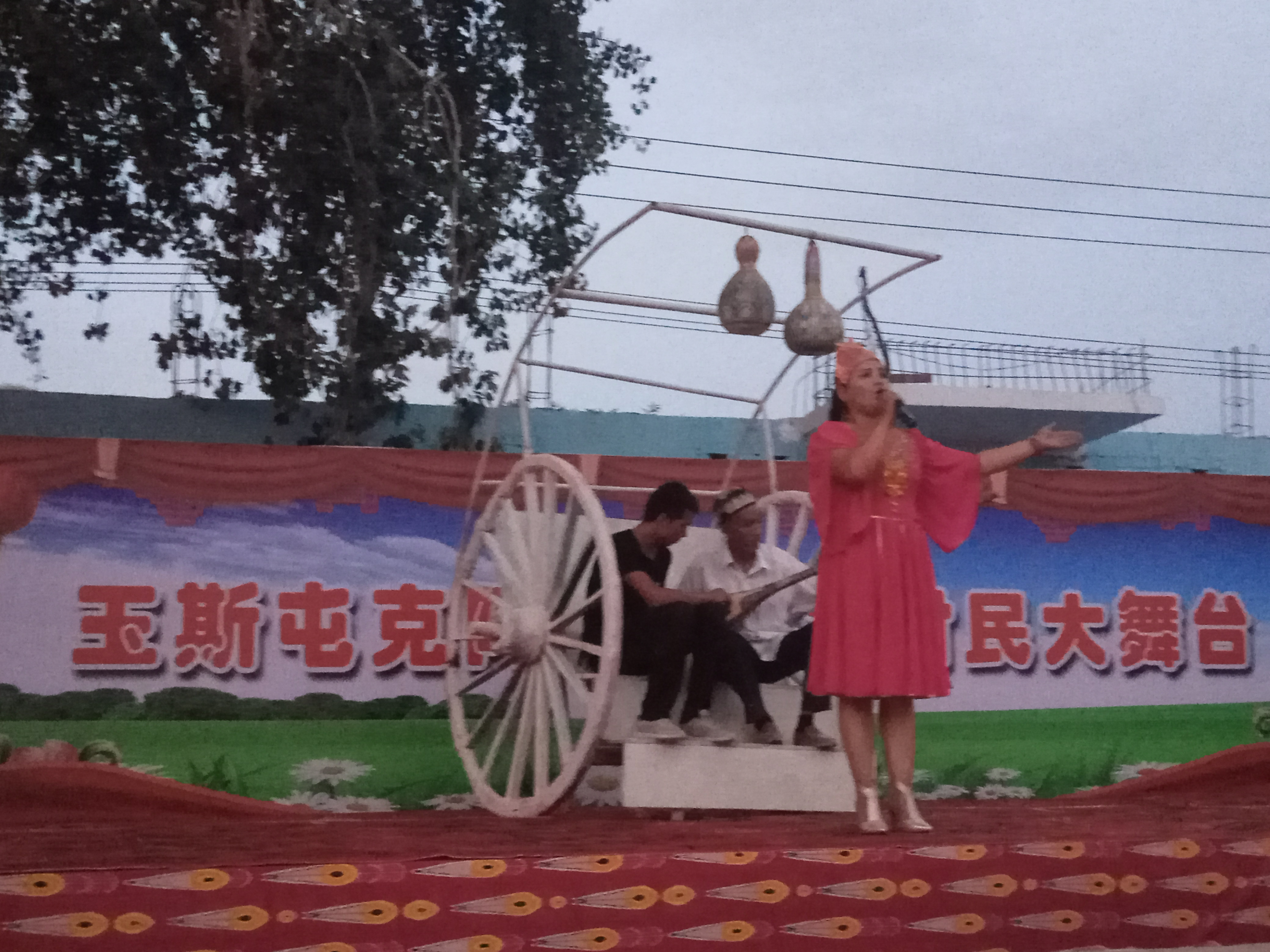 组村民表演个人独唱,民族乐器弹拨尔伴奏，.jpg
